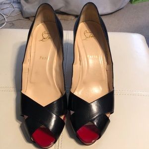 Christian Louboutin Black Leather Heels